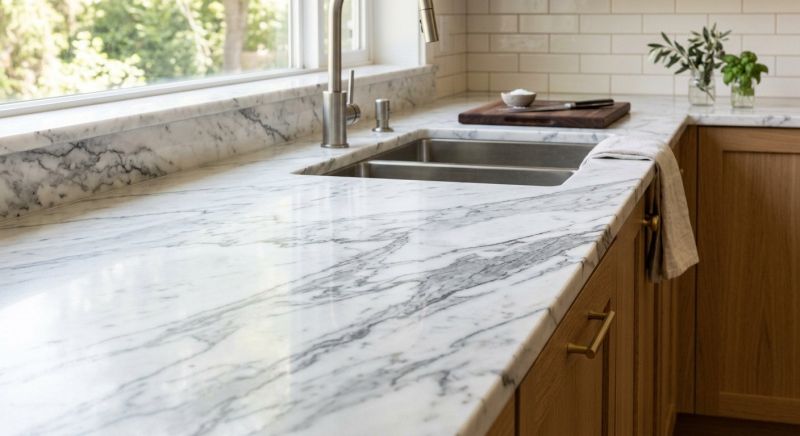 Marble Slab Installation in Lake County, IL