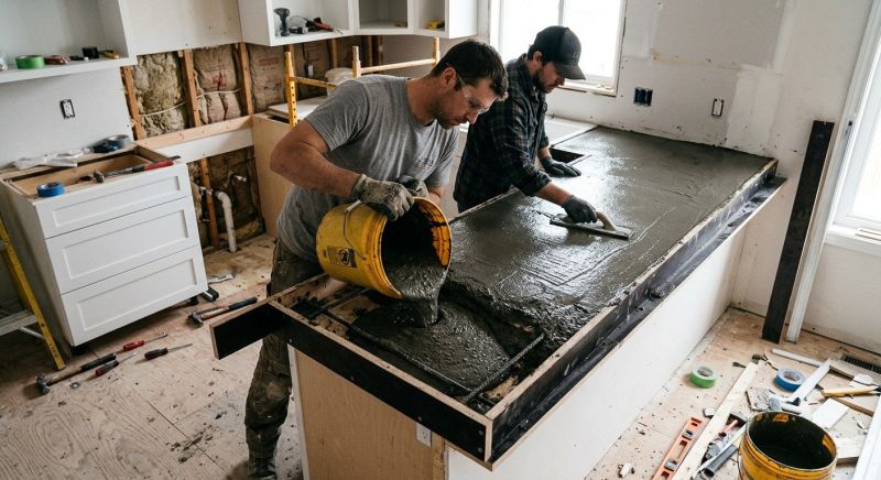Cement Countertop Pouring in Santa Rosa, CA