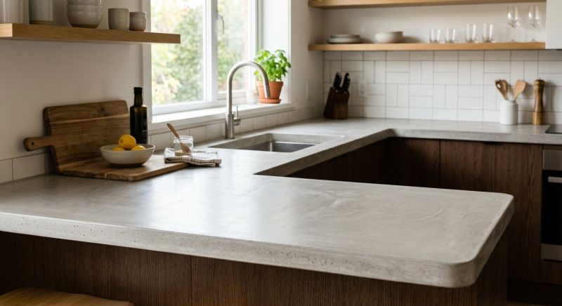 Concrete Counter Installation in Sonoma County, CA