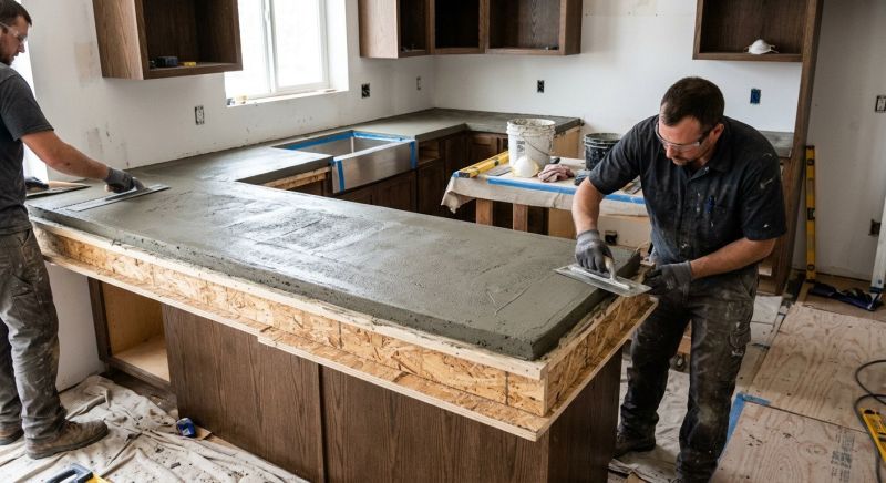 Concrete Countertop Pouring in Santa Rosa, CA
