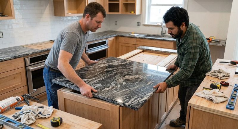 Granite Slab Installation in Santa Rosa, CA