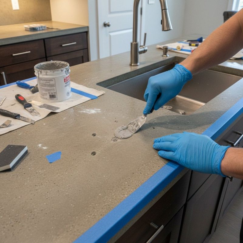 Poured Countertop Installation in Marin County, CA