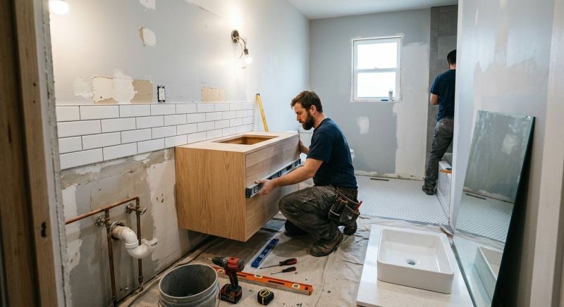 Vanity Cabinet Installation in Dayton, OH