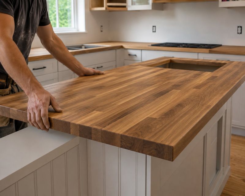 Wood Countertop Installation in Sonoma County, CA